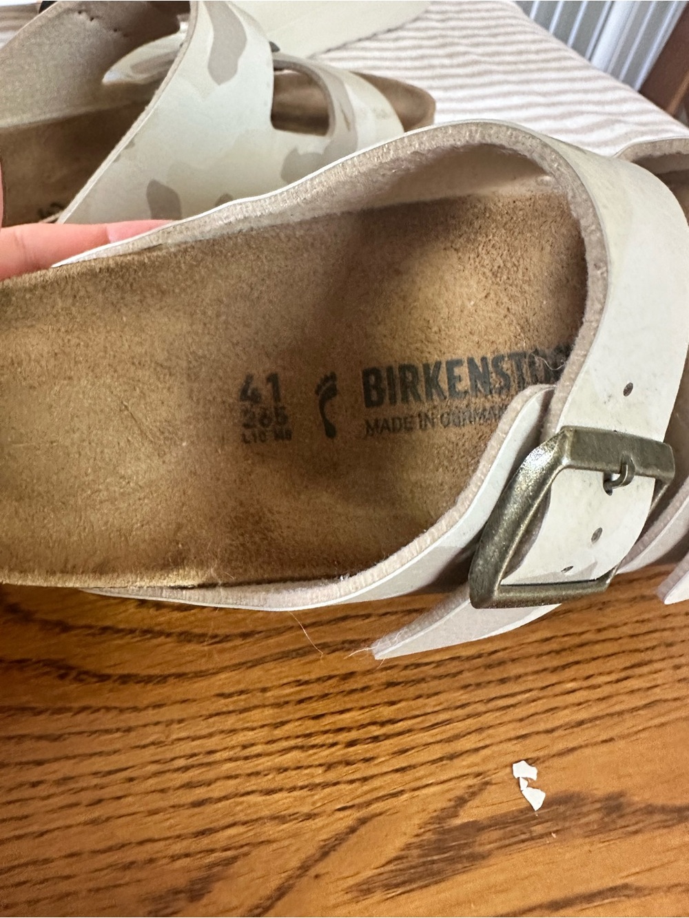 Birkenstock Beige Camo Double-Buckle Sandals - Picture 2 of 11